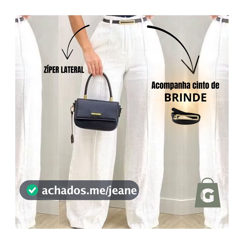 Calça Pantalona Alfaiataria Social Feminina Com Cinto Lançamento Moda Luxo Elegancia Social
