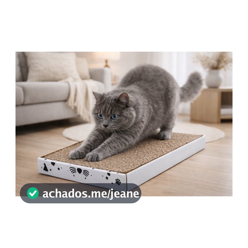 Arranhador de Papelão para Gatos  Brinquedo, Caminha e Antiestresse de chão