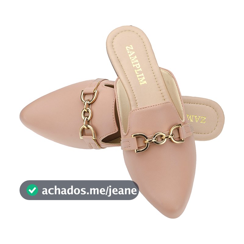 Rasteirinha Sandalias femininas Mule feminino Nude / Preto