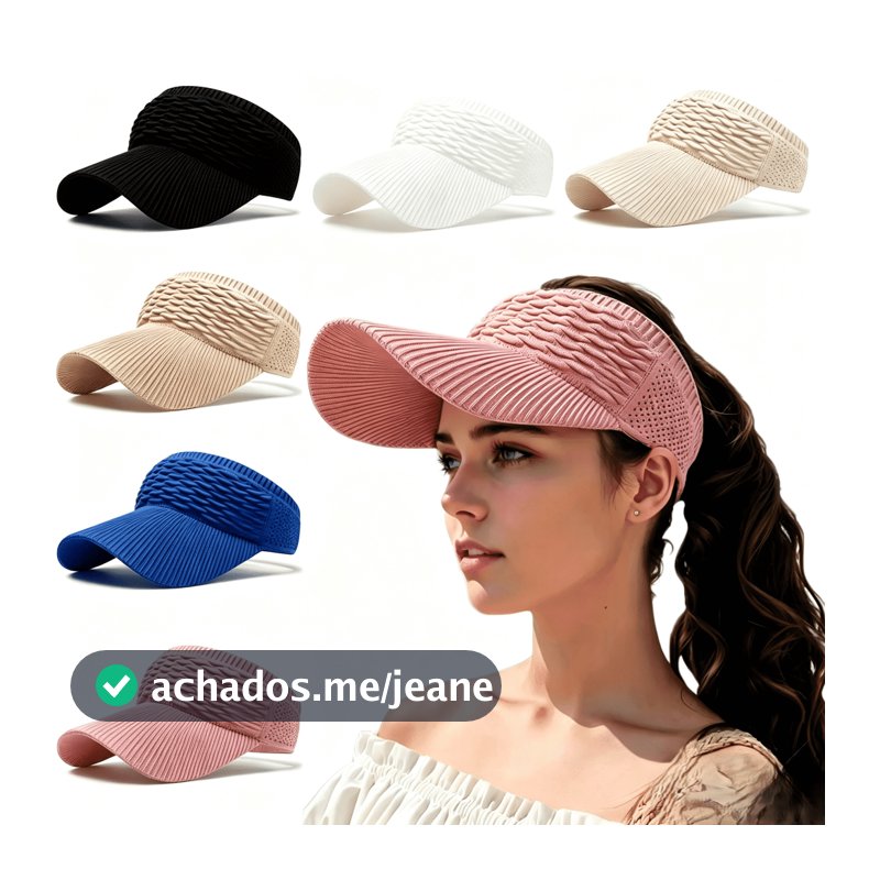Chapéu Boné 65g moda Feminino De Aba Longa Respirável Viseira Em Cor Lisa Confortável proteção solar Algodão anti odores