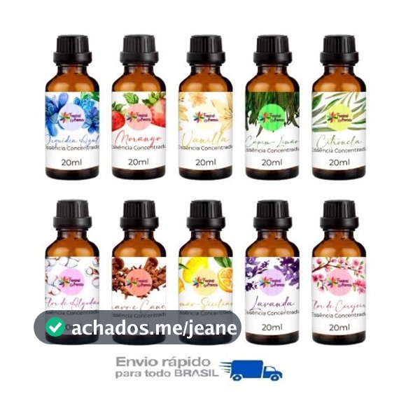 Essencia Concentrada 20ml Para Difusor Eletrico Aromatizador de Ambiente Tropical Aromas