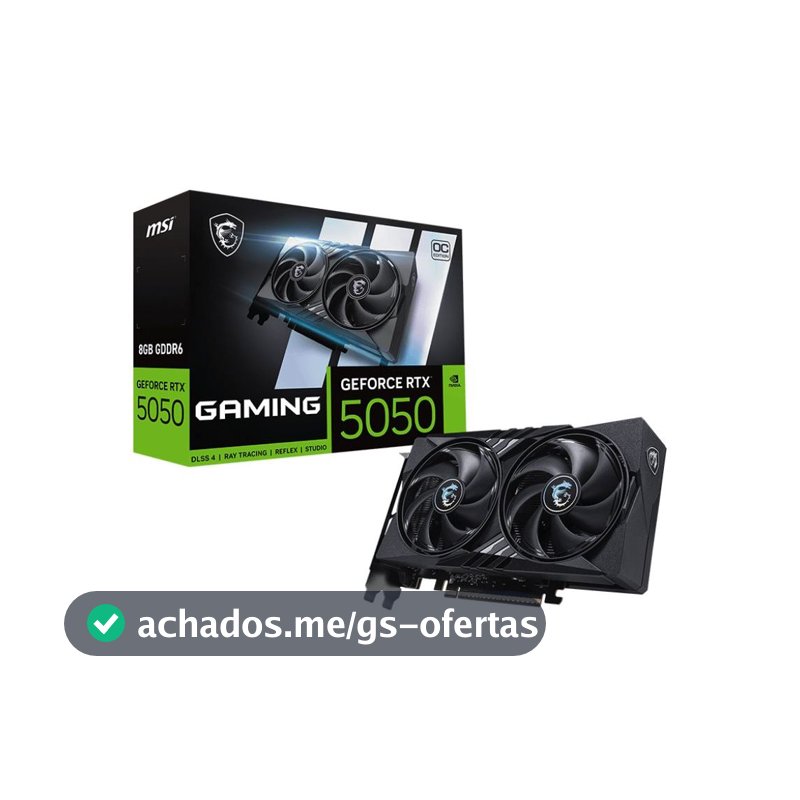 Placa de Vídeo MSI NVIDIA GeForce  RTX 5050 GAMING OC  8G  912-V538-009