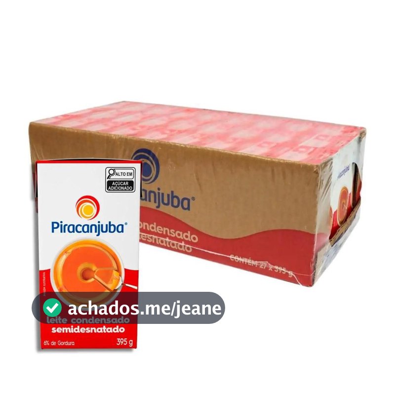 Kit 27 Leite Condensado Piracanjuba 395g Semi Desnatado
