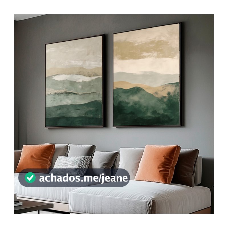 Kit Quadros Decorativos Com Moldura Abstrato Grande Moderno Para Sala Quarto Hall