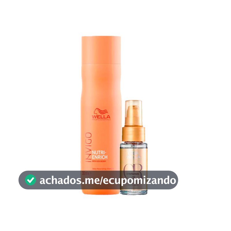 Nutri Enrich Shampoo 250ml + Oil Reflections - Wella
