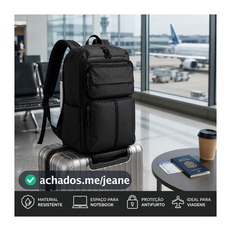 Mochila Masculina Executiva Impermeável Grande Capacidade para Notebook Trabalho e Viagem