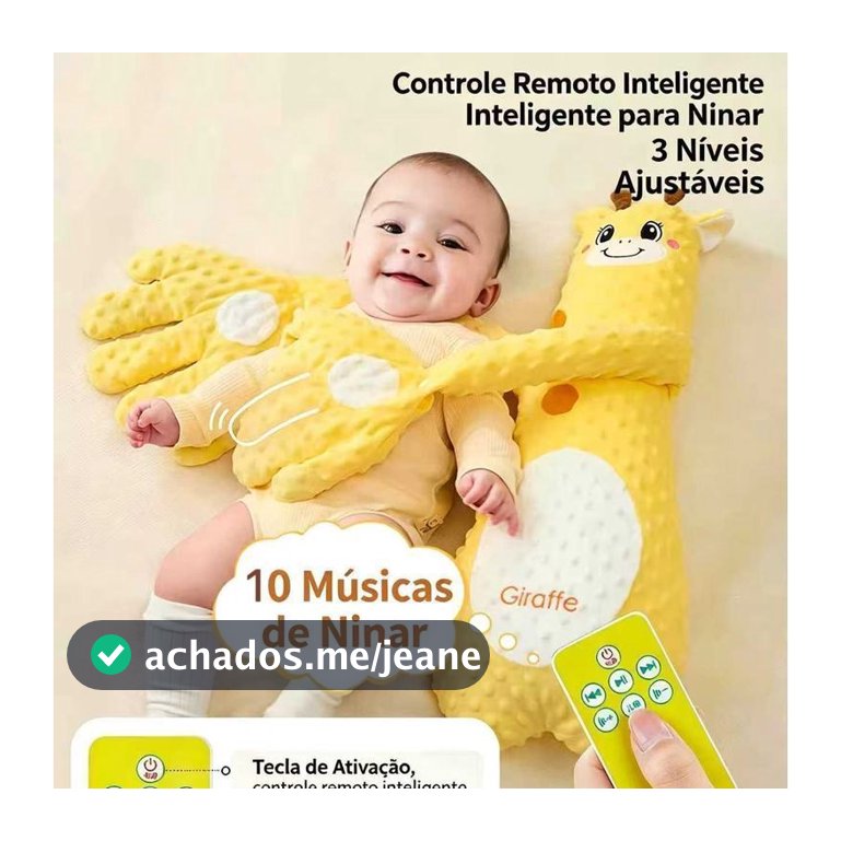 Travesseiro Almofada Confortavel Acalmar Bebe Criança Ajuda Para Dormir Bebê Com Palma Automática Com canções infantis