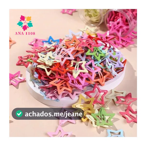 ANA1108 KIT Clipe de Cabelo Estrela Dopamina Presilhas Coloridas Antiderrapantes/Grampo Fofo