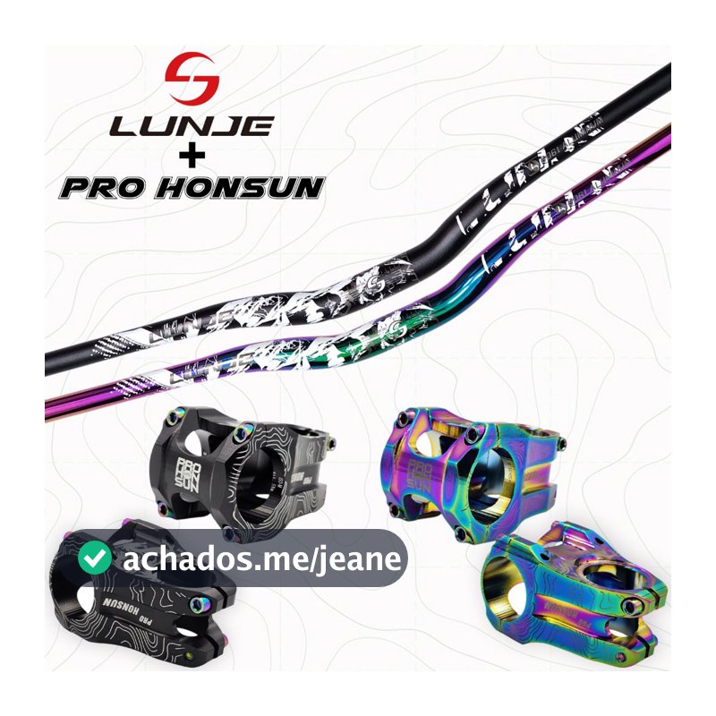 Guidão Bike Lunje 780mm + Mesa Suporte Dragão Honsun Pro Brutus