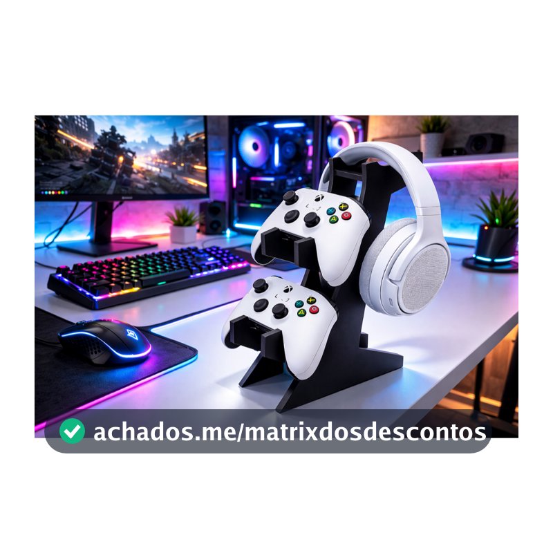 Suporte Gamer Porta Controle Videogame Para Ps4 Xbox Ps5 Fone de Ouvido Headset