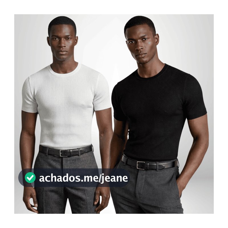 Camisetas Canelada Masculina 2 ou 1un Texturizadas Básica Dia a Dia