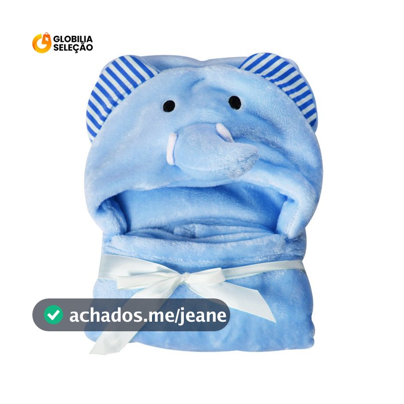 🔥Toalha de Banho Bebê Felpuda Capuz Infantil Recém Nascido Com Orelhinha Menino e Menina 95 x 65cm