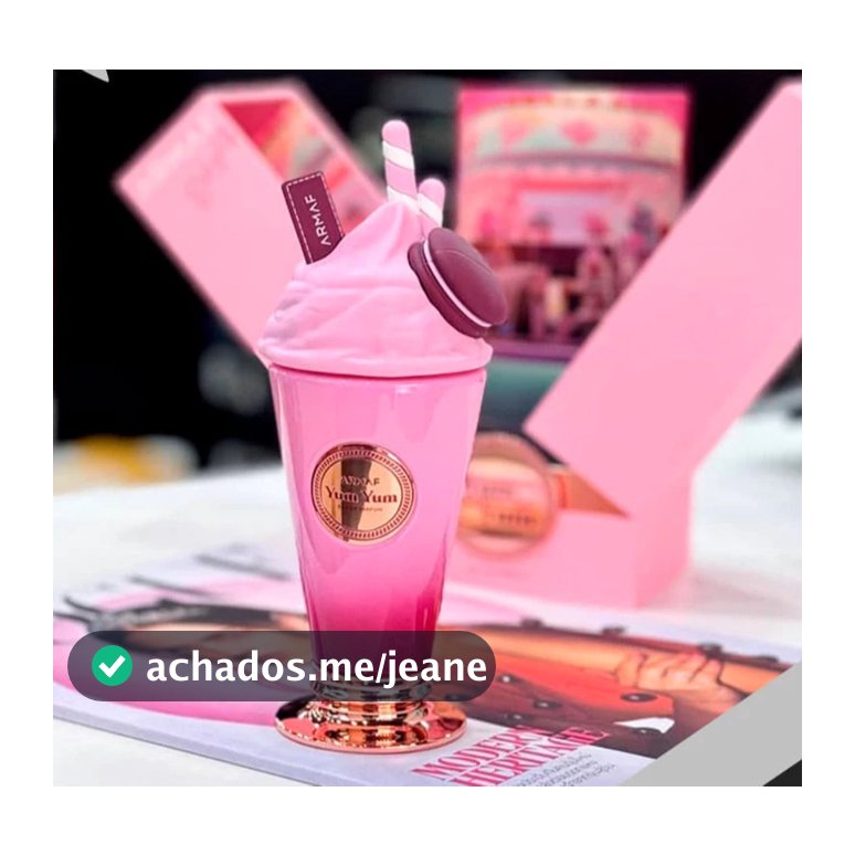 Perfume Arabe Feminino Yum Yum MilkShake Explosão de Cereja, Baunilha e Luxo Doce 100 ml