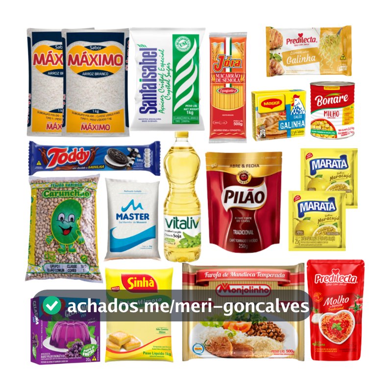 Cesta Básica De Alimentos Completa Itens Essenciais e de Qualidade 18 Itens