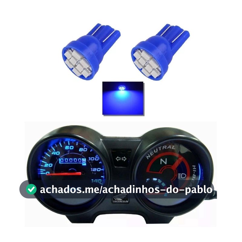 Par Led T10 Azul Painel Cg Titan Fan Factor 125 150 160