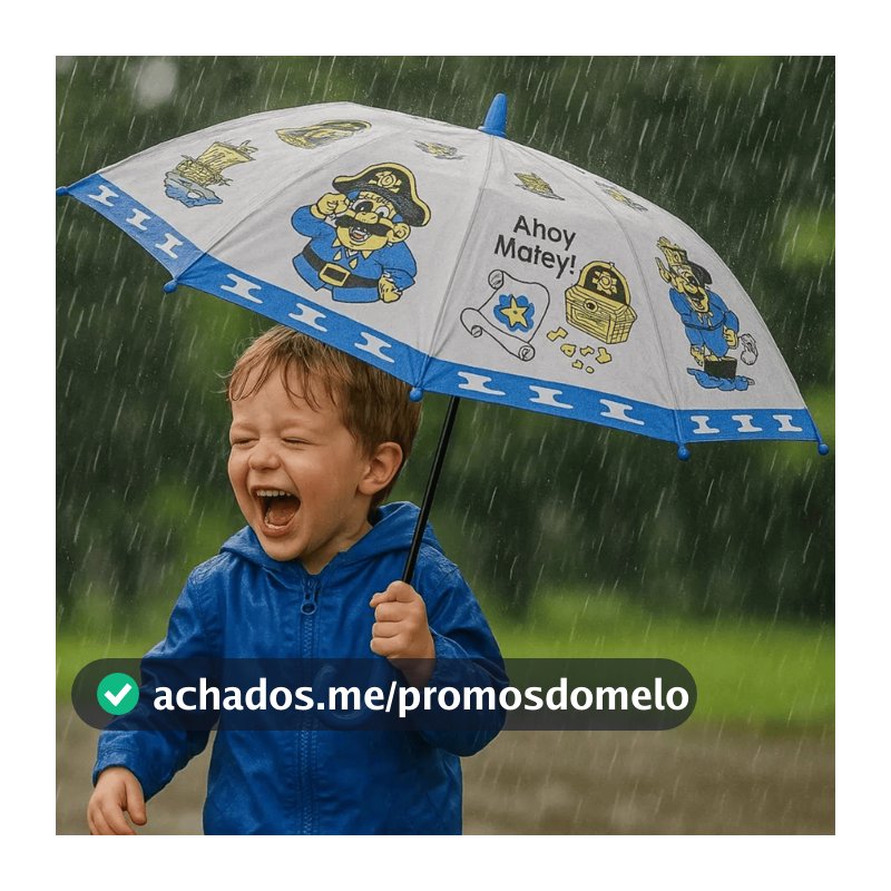 Guarda Chuva Infantil Automático Transparente Resistente Estampas Fofas