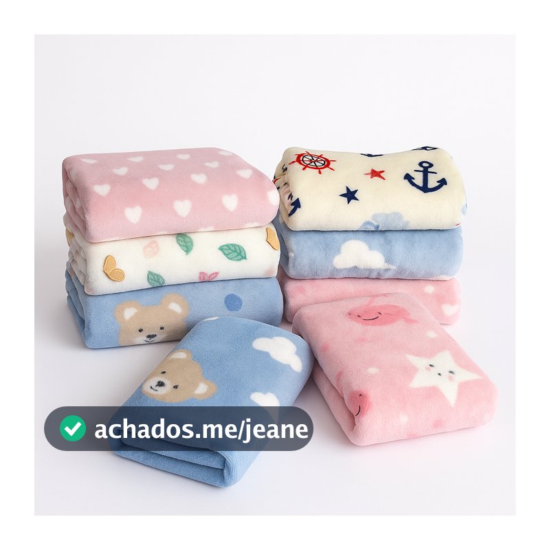 Kit 3 Manta Bebe Cobertor Microfibra Antialérgico Infantil Mantinha Saída Maternidade
