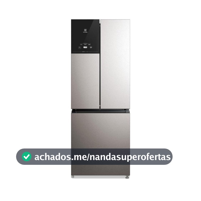 Geladeira Electrolux Frost Free Inverter 484L Efficient AutoSense 3 Portas Inox Look (IM7S)
