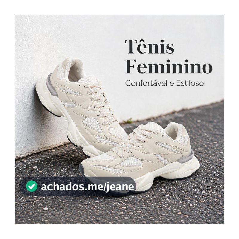 Tenis Branco Feminino Estiloso | Confortável e Estiloso o Melhor em Par Com Qualidade | COMPRE JÁ!