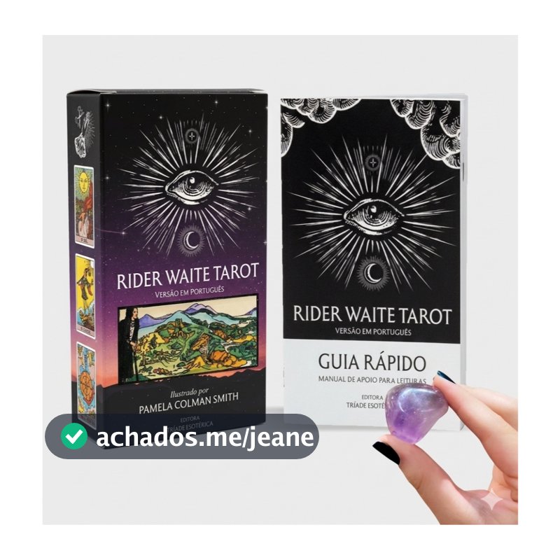 Baralho Tarot Rider Waite Português 78 cartas Plastificadas Carta Grande Arte Original 1909 Pamela Colman Smit