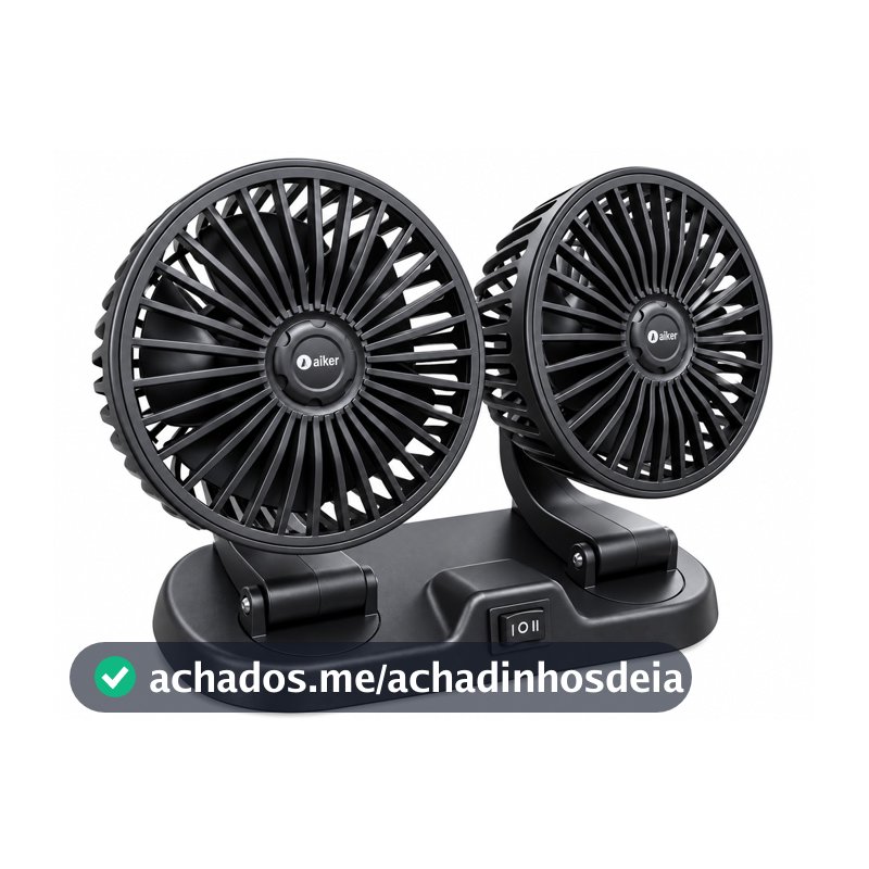 Ventilador Automotivo Duplo Usb 12v 24v Com Ajuste Para Carro Caminhão