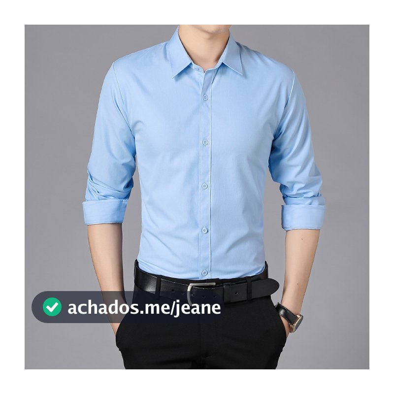 Camisa Social Masculina Manga longa Slim Fit