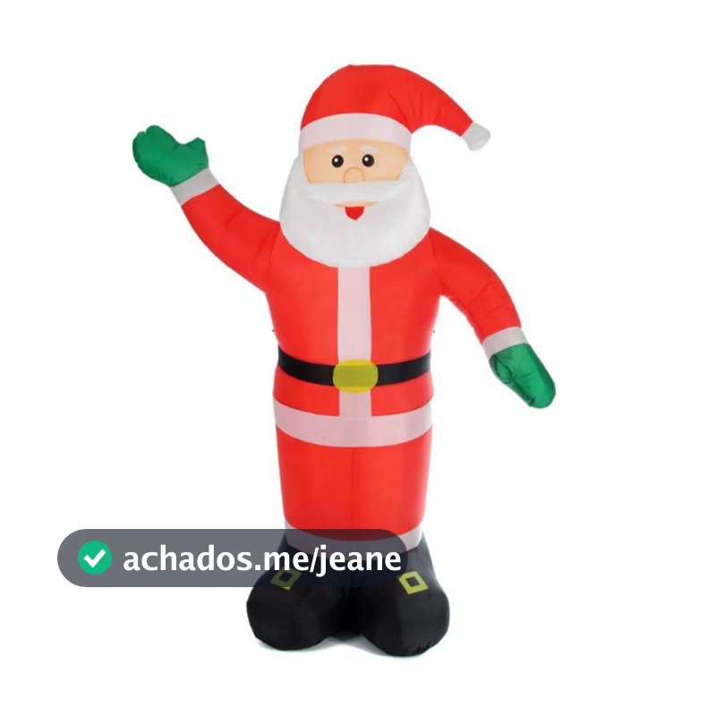 Papai Noel INFLÁVEL Decoração de natal Natalina Decorações Infláveis Natal com LED 1,80m/1,20m/90cm