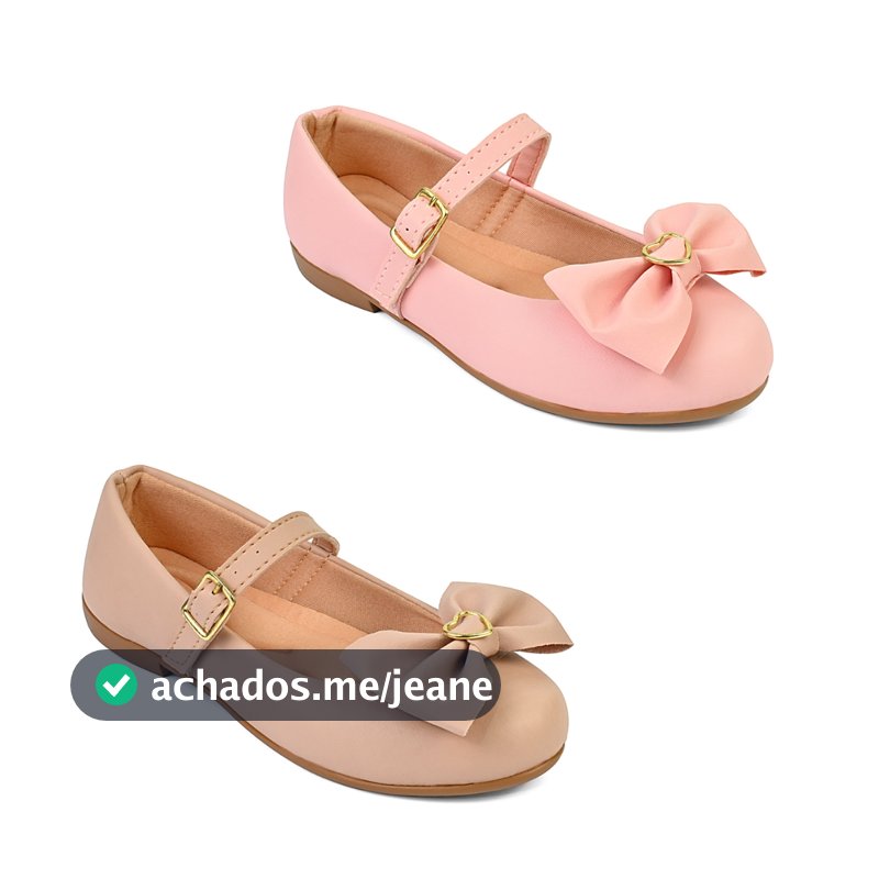 Kit Com 2 Pares Sapatilha Infantil Feminina De Menina Boneca Do 20 Ao 34 SPT 500
