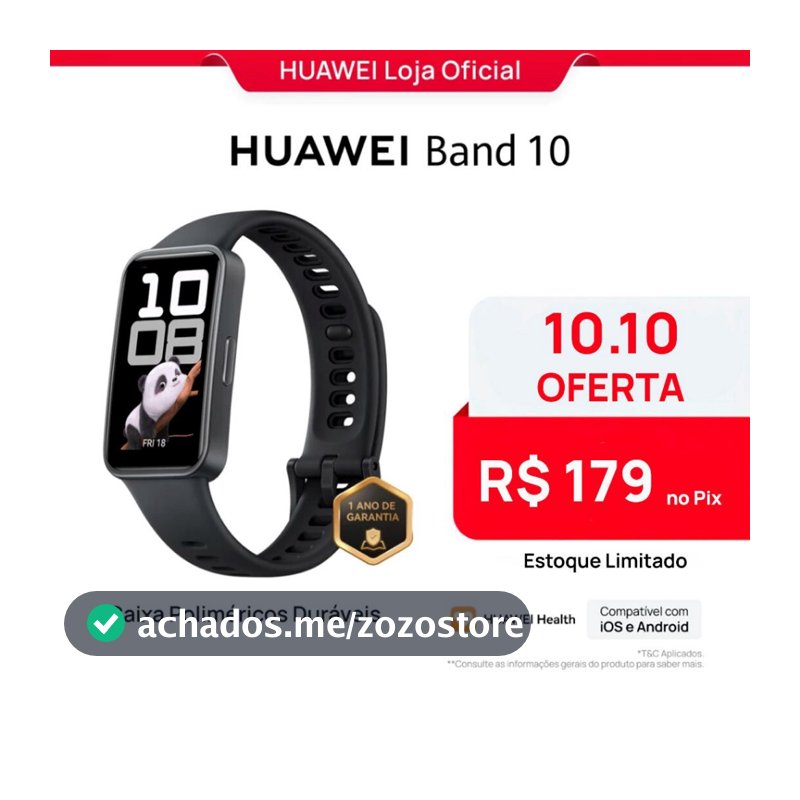 HUAWEI Band 10 | Relógio Smartchwatch | Análise do Sono em Nível Profissional