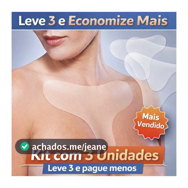 Anti Rugas Adesivo Reutilizável  Para Decote Colo Silicone Estimulador de Colágeno Natural