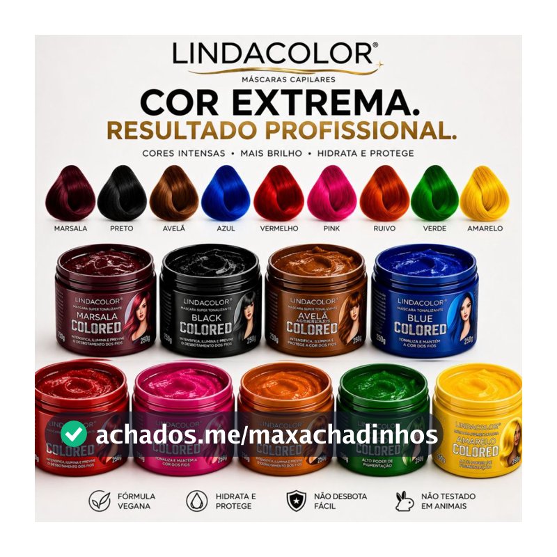 Máscara Tonalizante Tinta Sem Amônia La Cosmeticos Mechas Faceis Escurecedor Cabelos Matizadora