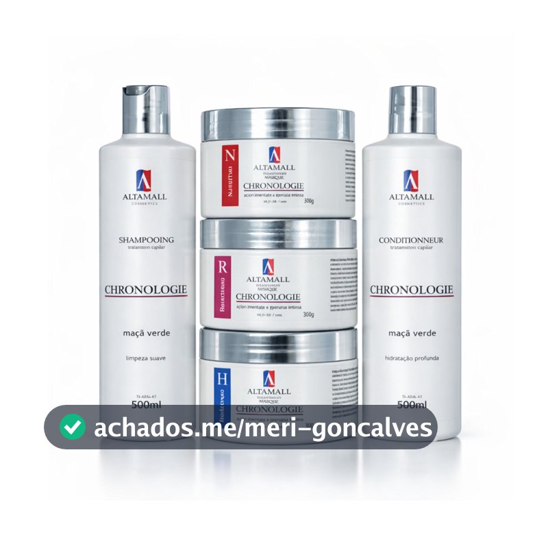 KIT 5 Cronograma Capilar Shampoo Condicionador Máscaras Hidratação Nutrição Reconstrução ALPHAHALL