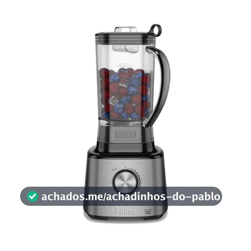 Liquidificador Philco 1400W 3L 12 Velocidades Inox PLQ2100PI