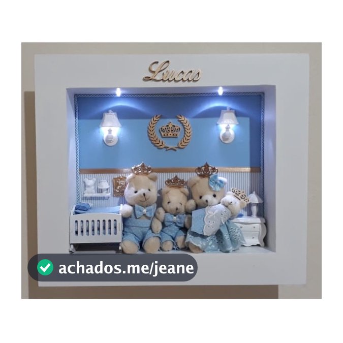 Porta Maternidade Família urso azul bebe