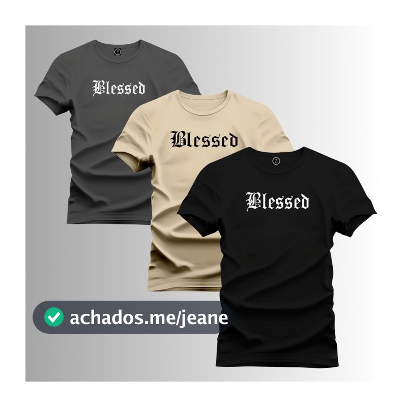 Kit 3 Camisetas Masculina Algodão Camisa Varios Estampas Macia Confortavel e Estilosa