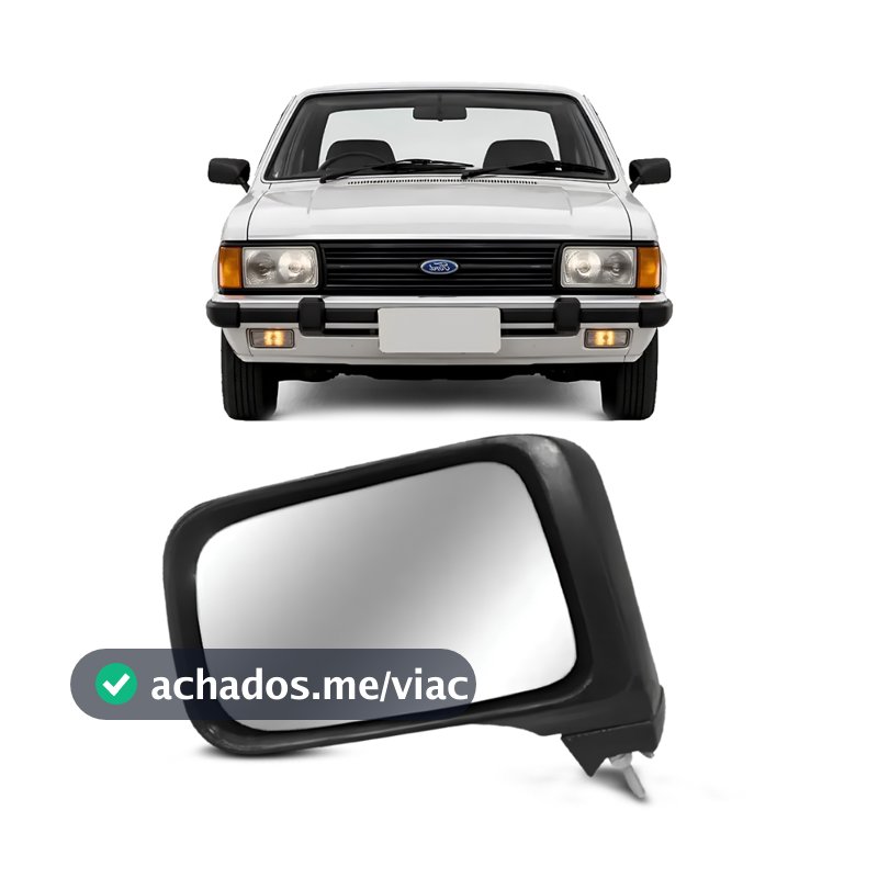 Retrovisor Externo Lateral Del Rey Belina Corcel 1978 a 1988 Fixo Sem Controle