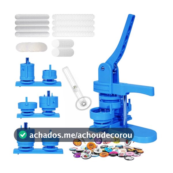 Kit Conjunto de Máquina de Botton, Broche redondo + Bottons de alfinete