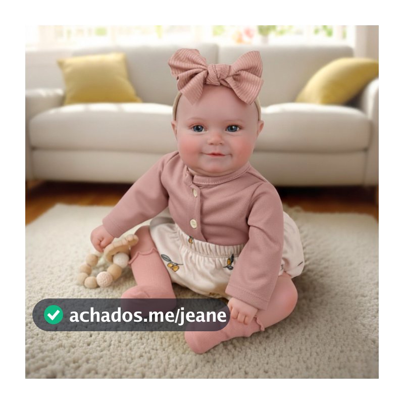 Bebê Boneca Reborn Realista Fofinha Corpinho Siliconado Pode Dar Banho