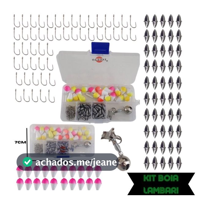 Kit de Pesca Para Lambari Com Estojo Organizador Pesca Pesqueiro Pescar Pescaria Kit Completo Pesca