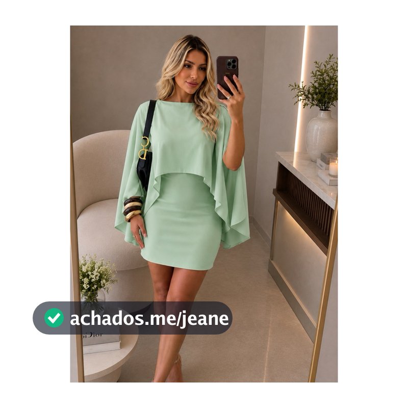 Vestido Tomara Que Caia Com Bojo Com Blusa Capa Crepe Dunas