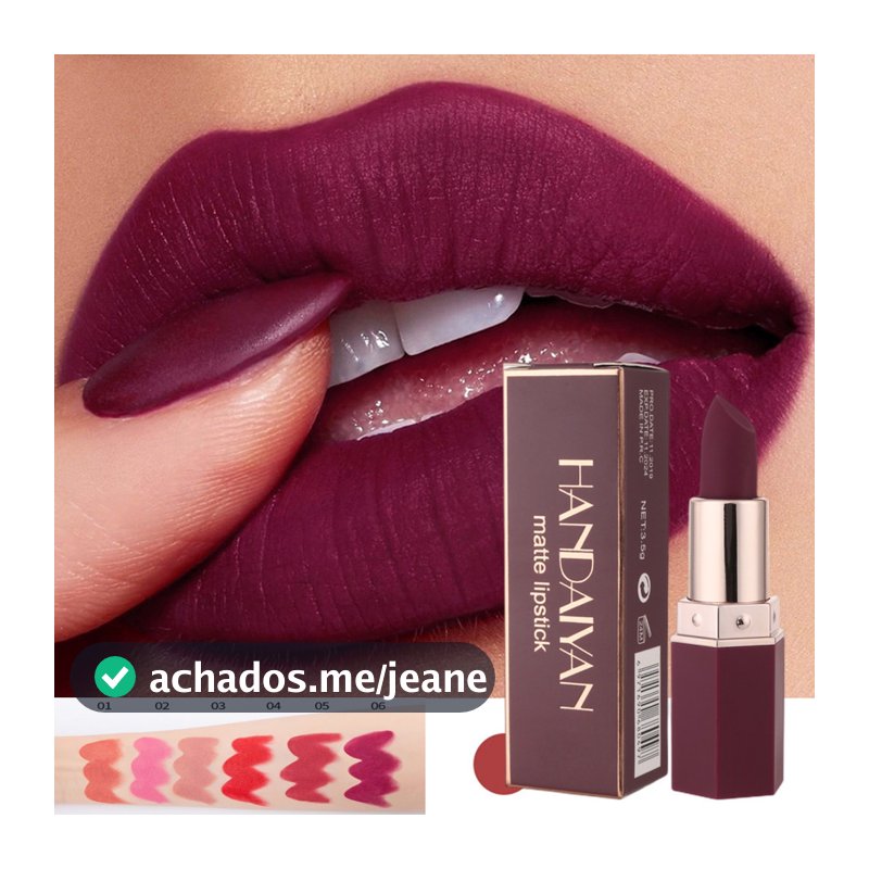 6 Cores Maquiagem Batom Mate À Prova D'água De Longa Duração Sexy Vermelho Rosa Veludo Nude Lipsticks Mulheres Cosméticos Halloween