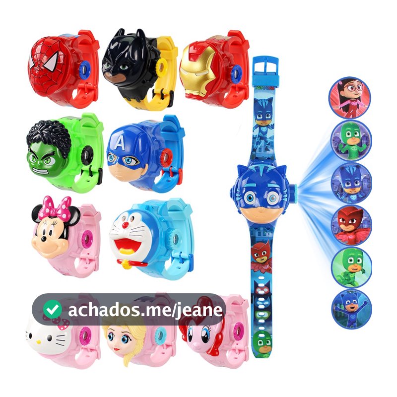 Desenho Animado Projetor De Imagem 3D Relógio Infantil Dia Das Crianças Aniversário Congelado Presente De Natal