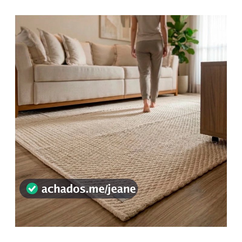 Tapete Para Sala Lavável à Máquina 100% Algodão Grande