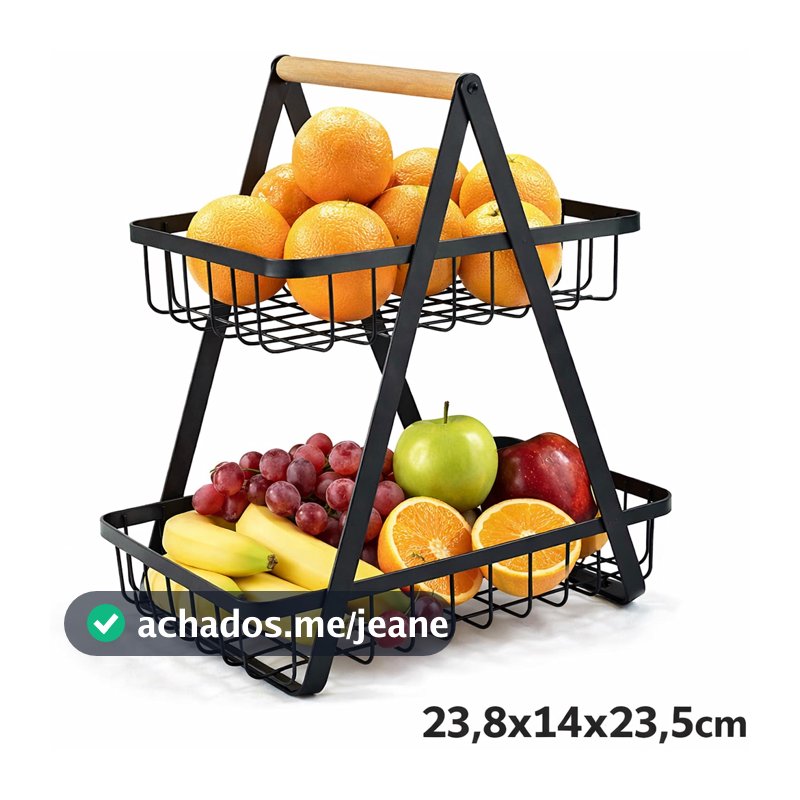 Fruteira de Mesa ou Cesto Multiuso Cesta de metal portátil Organizador para Casa Cozinha Escritório