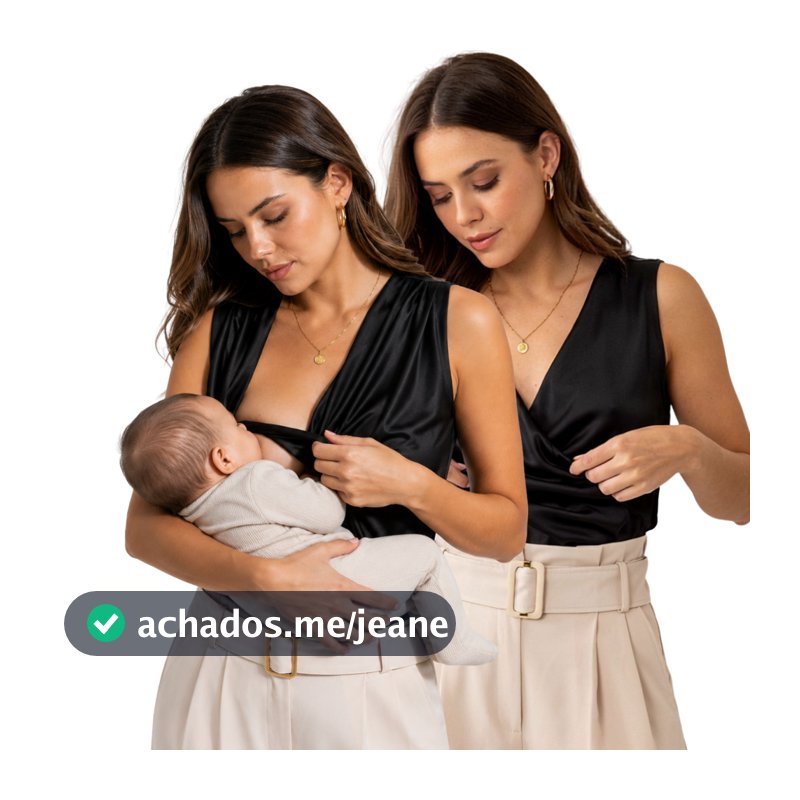 Blusa Amamentação Feminina Regata Gola Boba Polimicro Suplex Premium Soltinha Elegante Confortável