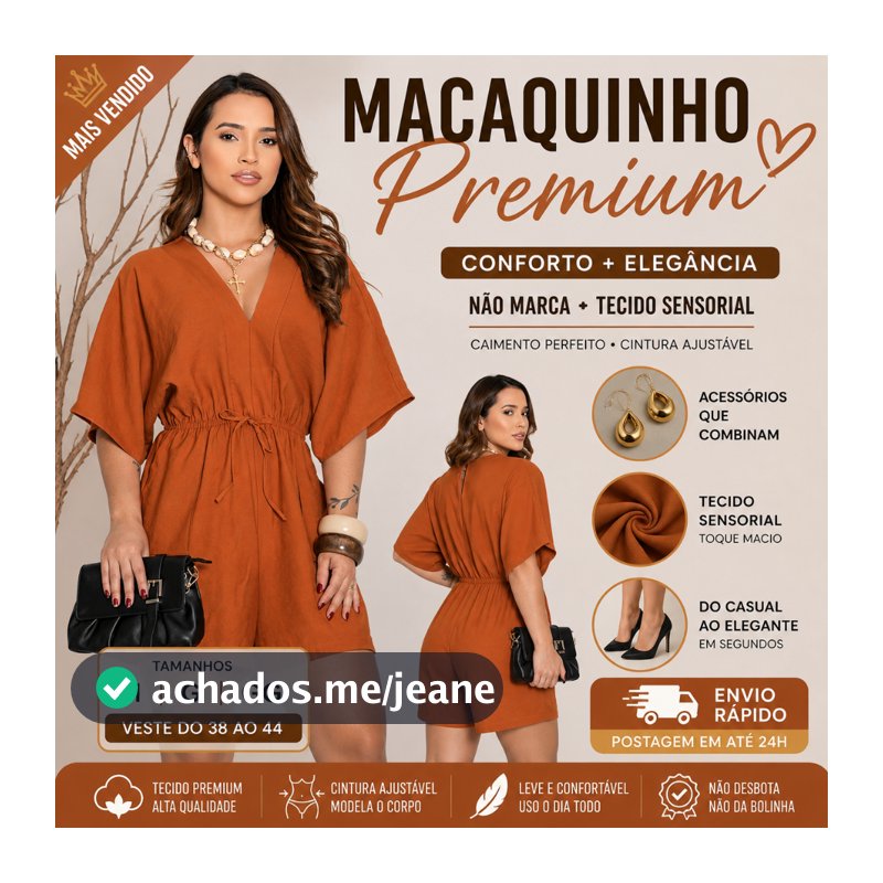 Macaquinho Feminino Sensorial Premium | Conforto Soft Touch | Cintura Ajustável | Elegante Casual