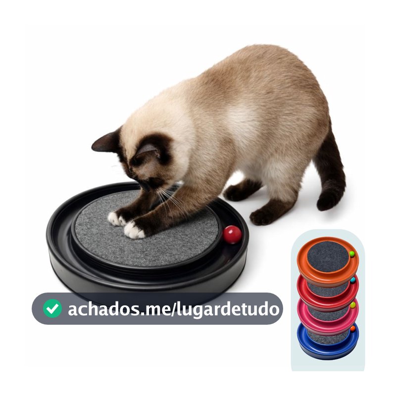 Arranhador Redondo Para Gato Relax Com Bolinha Miau