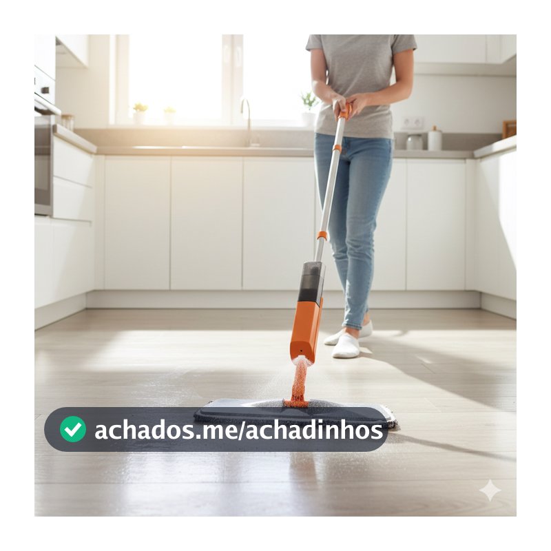 Mop Spray Fit Esfregao Para Limpeza da Casa Com Gatilho e Reservatorio Dispenser Para Agua Desinfetante