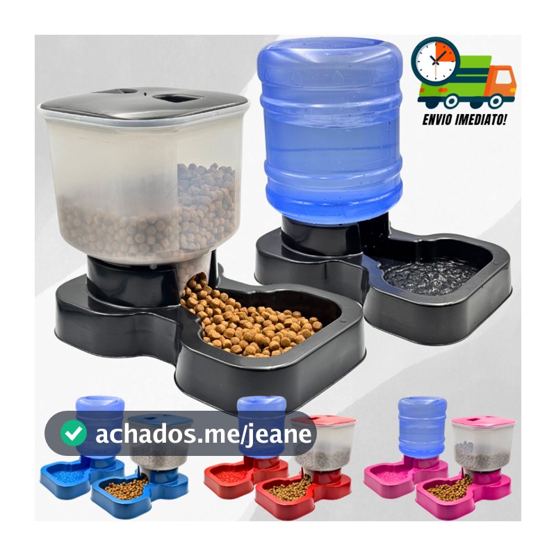 Kit Comedouro e Bebedouro para Cachorro Cães e Gatos Automático 10LTS E 8LTS Promoção Envio Imediato