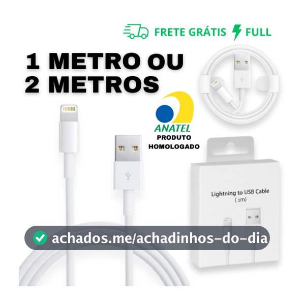 CABO PARA IOS USB DE CARREGAMENTO RÁPIDO DE 1M OU 2M PARA IOS COMPATÍVEL IPHONE